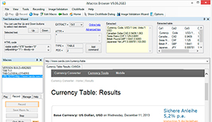 Configure iMacros to extract a table